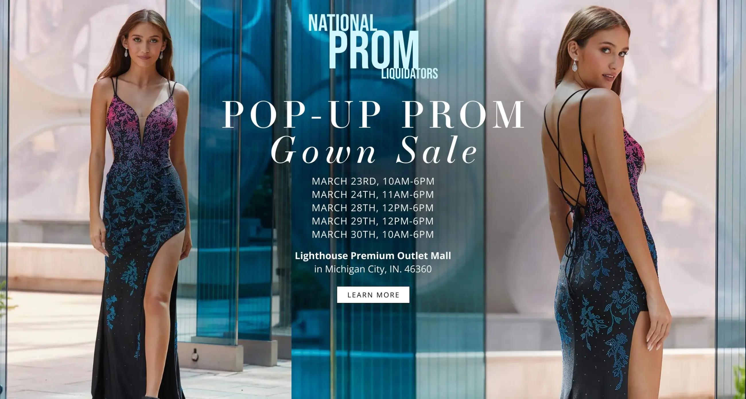 Pop-Up Prom Sale Desktop Banner